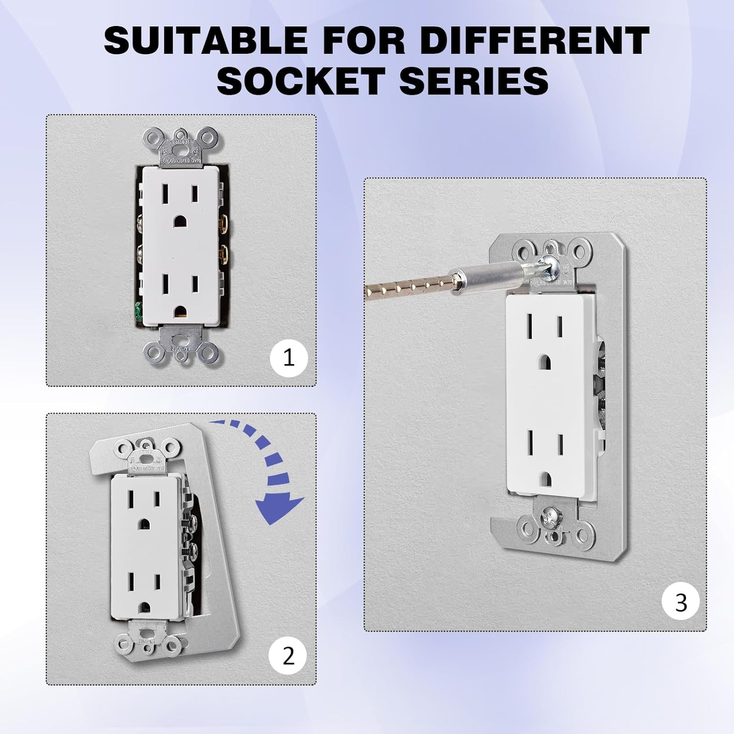 Outlet Spacer,Flush Fit Device Leveling Plates for Wall Outlet Repair and Loose
