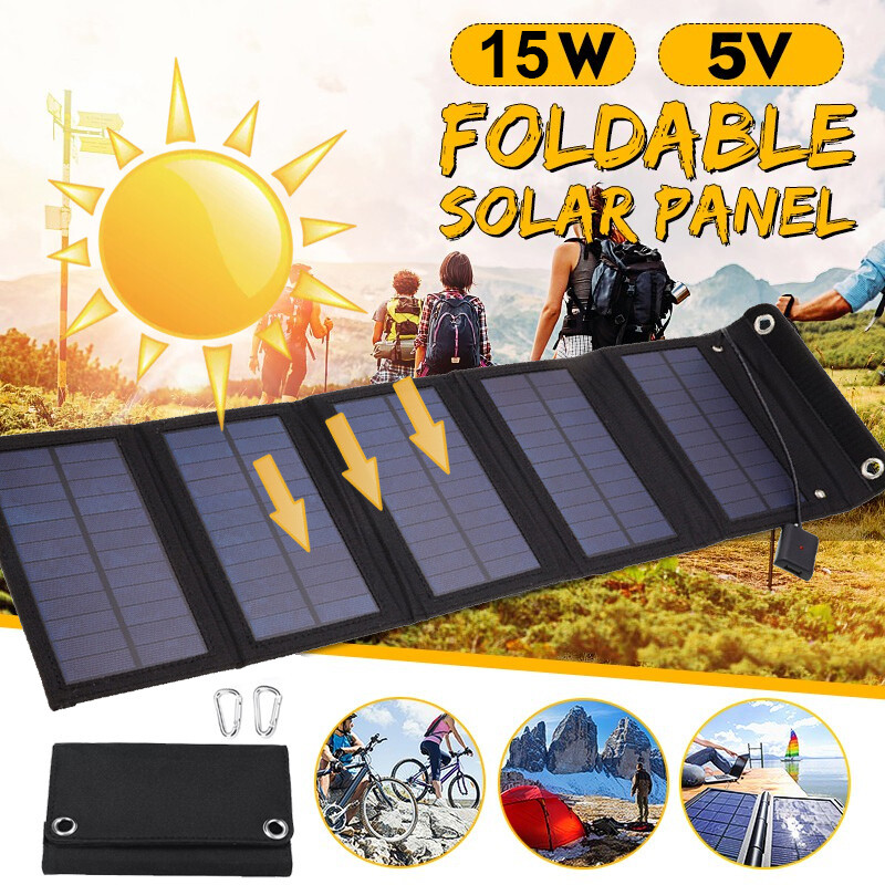 Portable Folding Solar Panel Camping Cell Phone Charger Solar Charging Panel