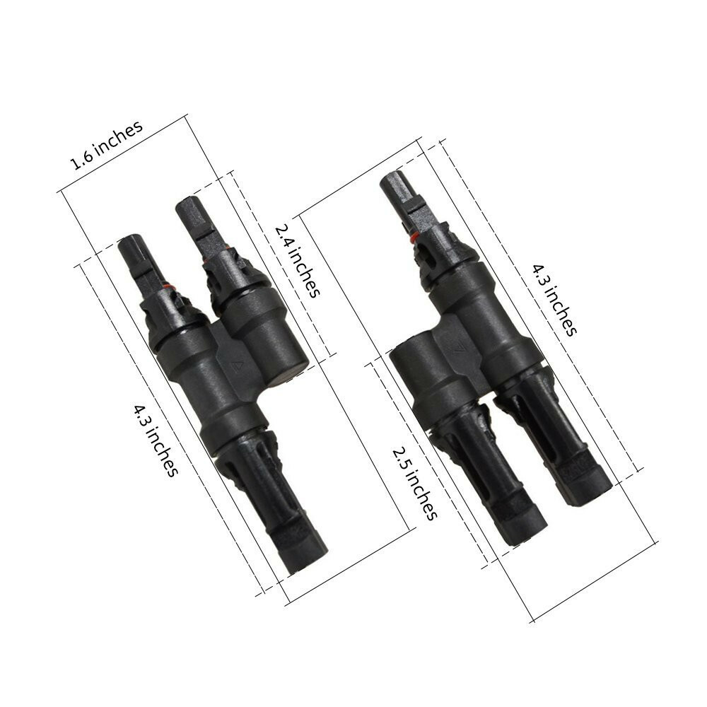 5/2/1 Pairs Solar Panel T Branch Connectors Cable Splitter Coupler Combiner