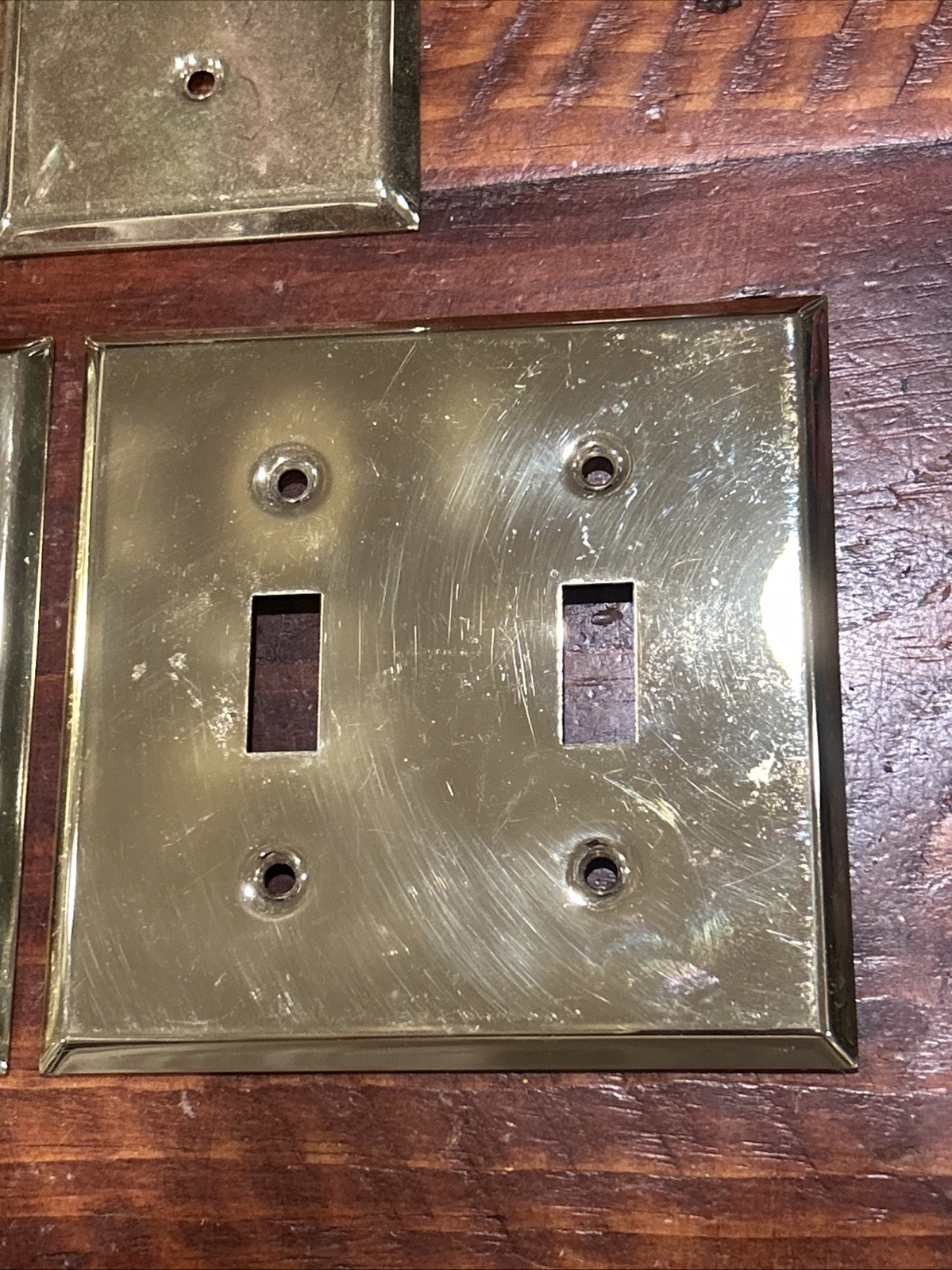 Vintage Brass Wall Plate Cover Lot 14 pcs Satin & Polished Outlet Switch Bulk