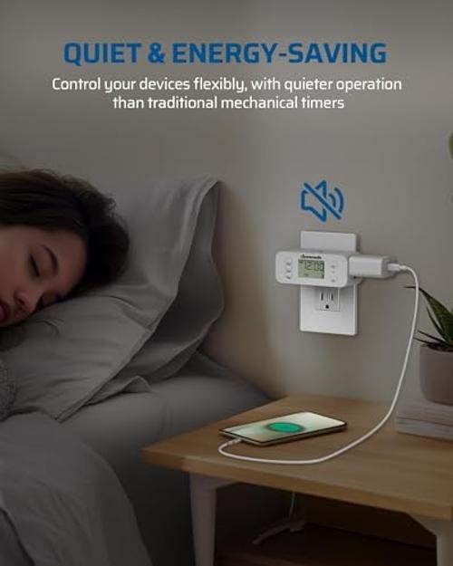 24 Hour Programmable Digital Timer Outlet – 2 Pack Timers for 2 Pack 24 Hours