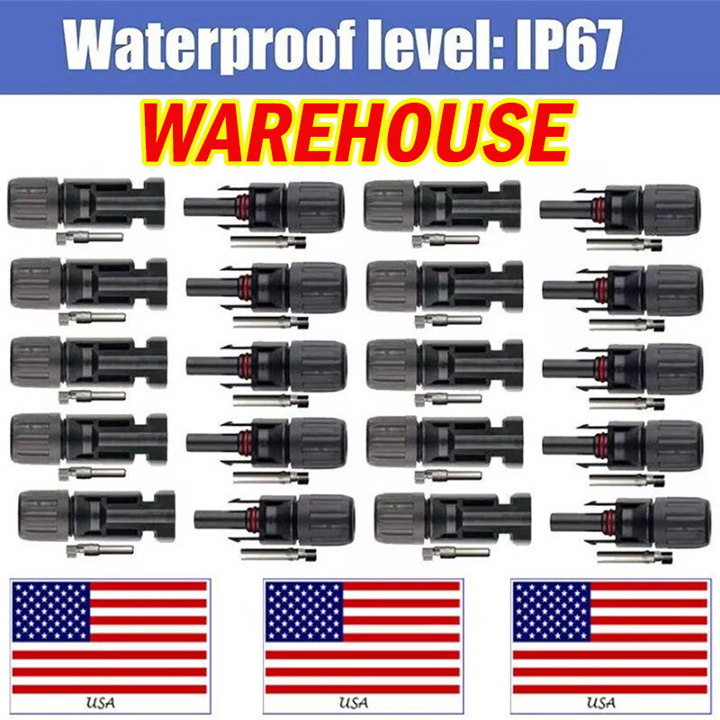 5-100Pcs Male Female Wire Cable Connector Set Solar Panel Waterproof Connectors
