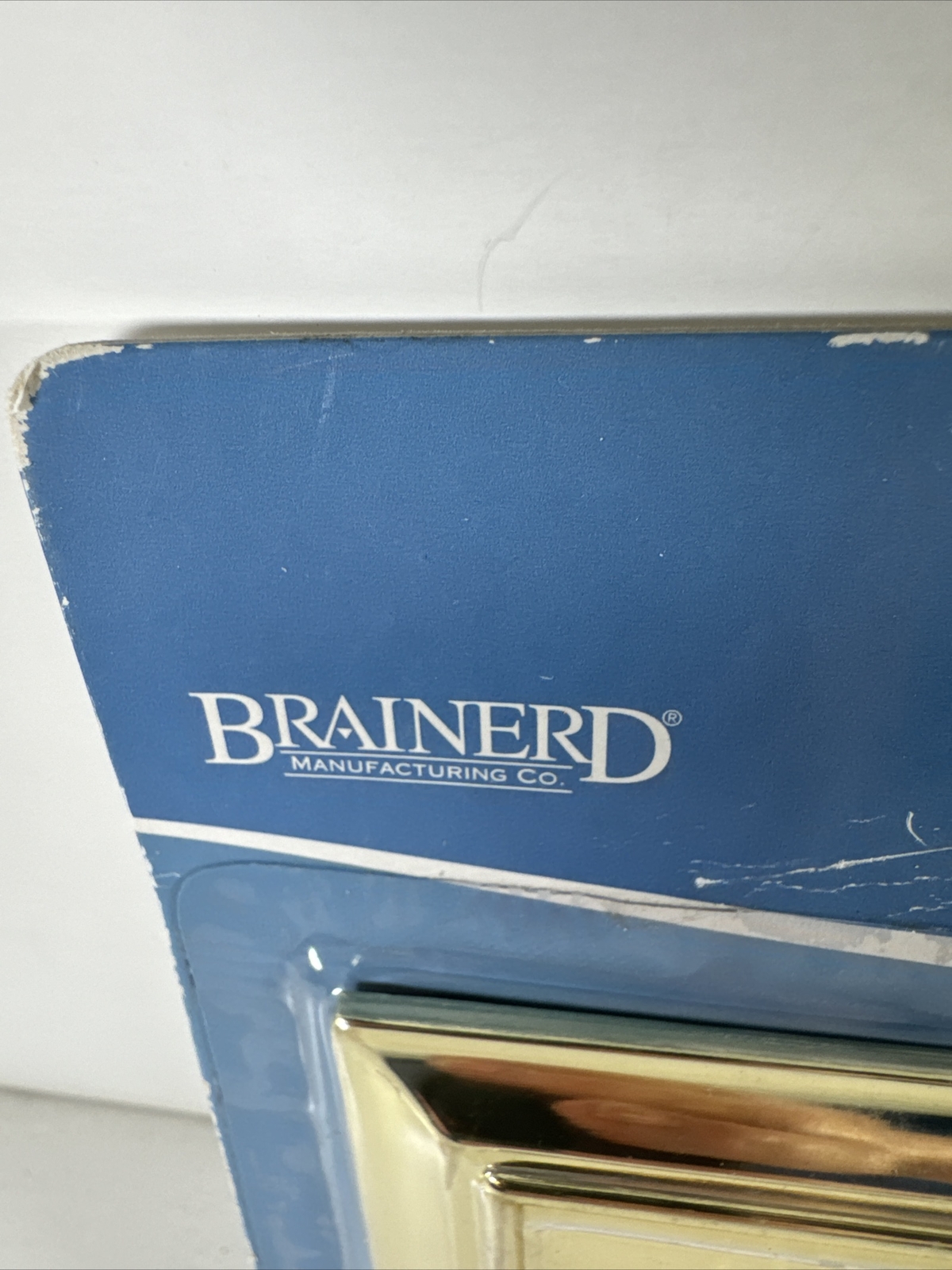 VTG NEW OLD STOCK SEALED Brainerd Plated Brass 4 QUAD Switch Wall Plate #64221
