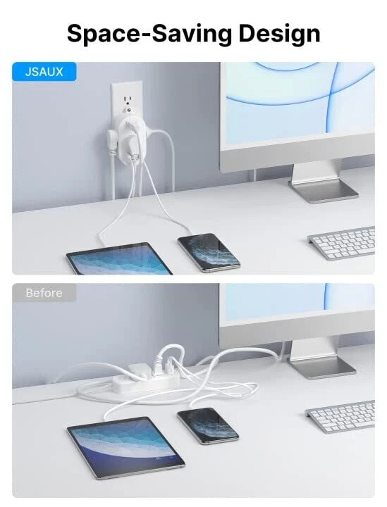 Multi Plug Outlet Extender with USB PORTS
