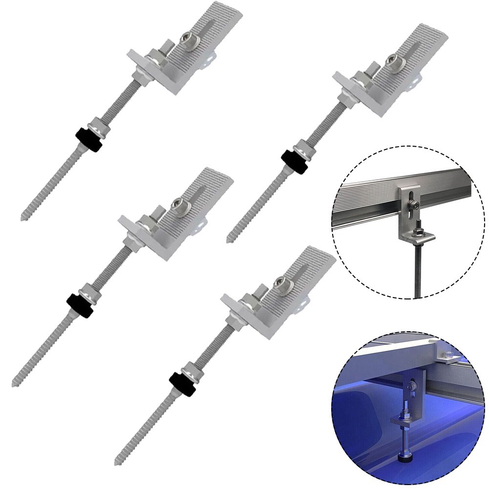 Exquisite Pole Screws Brackets Roof Fixture Aluminium Alloy L Angle M10 Sliver