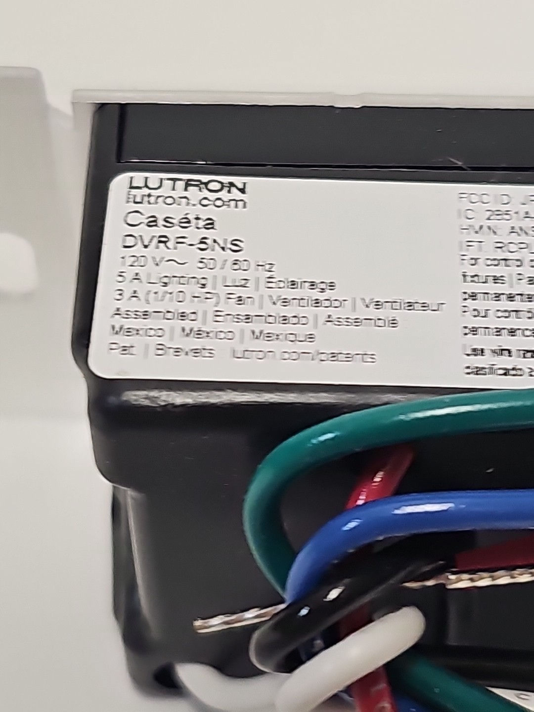 Lutron Caseta Claro Smart Switch DVRF-5NS-WH-R White NEW Open Box Smart Home