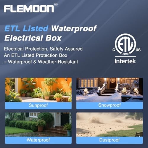 Large Outdoor Electrical Box (12.5 x 8.5 x 5 inch), IP54 Waterproof Black
