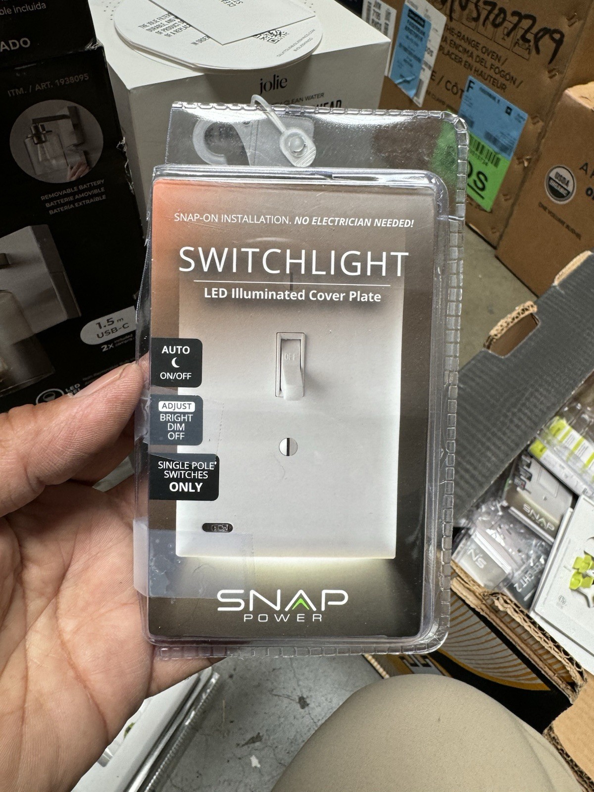 SnapPower GuideLight LED Night Lights Wall Plate New 3Pack