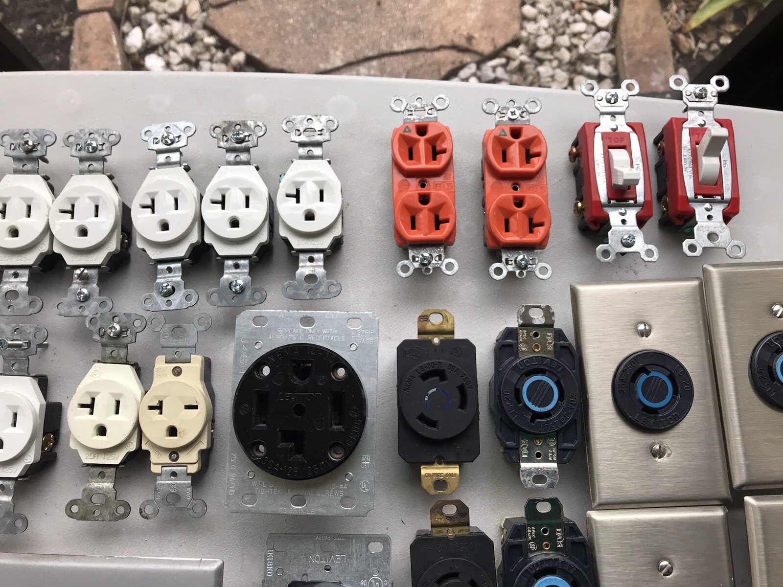 LEVITON and Unbranded Outlets 125 V 20A (16 Units) 250V 30A (16 Units) Plus.