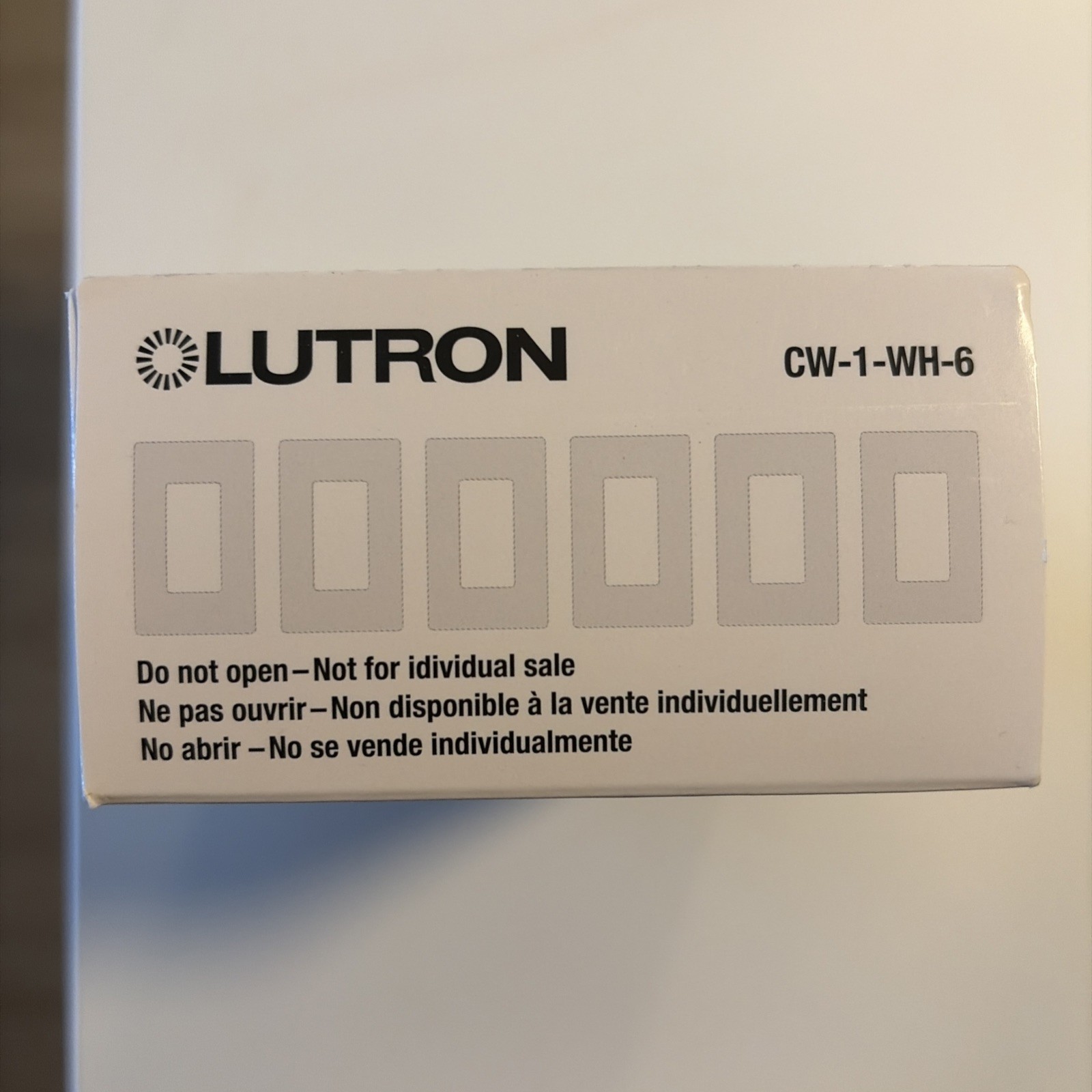 Lutron Claro CW-1-WH Gloss White Wall Plate, 6-Pack