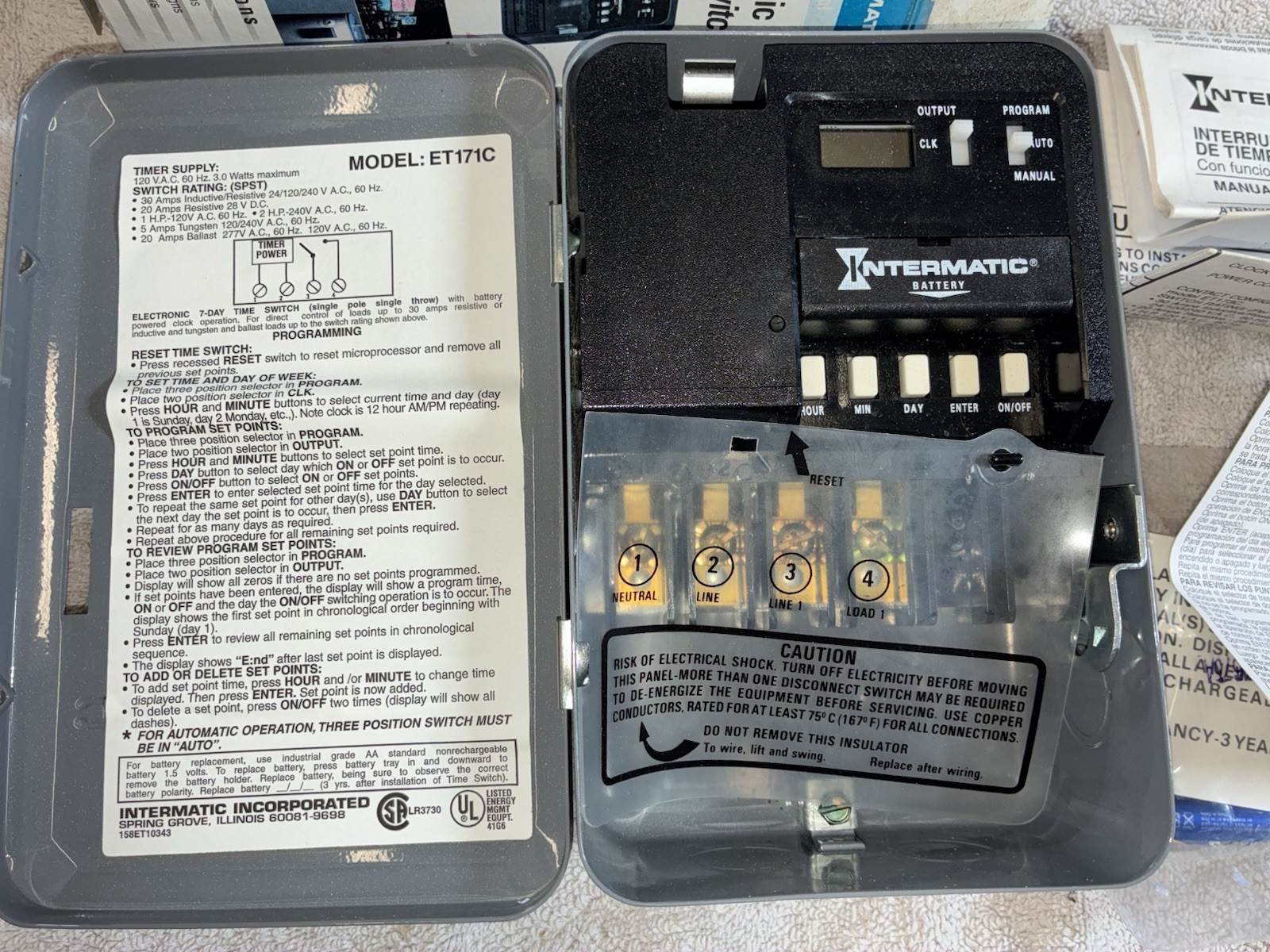 New Old Stock Intermatic ET171C Electronic Time Switch, 120VAC,