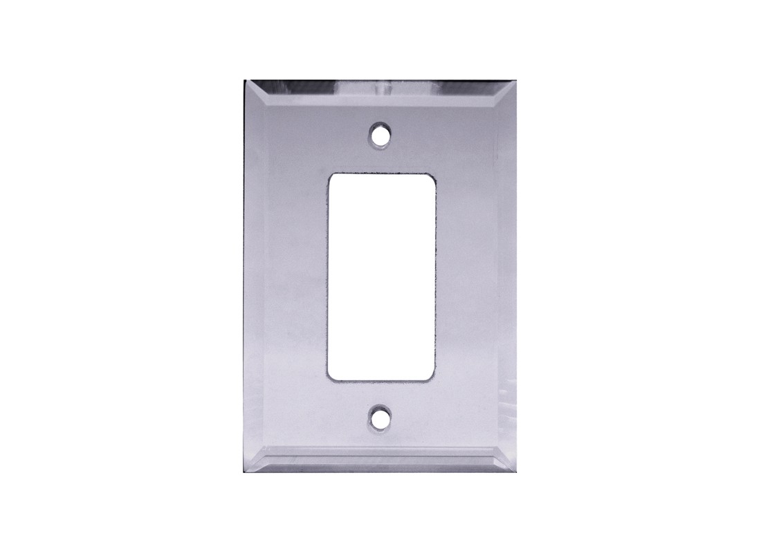 FHC MP12G Gray Single Decorator/Rocker Glass Mirror Plate