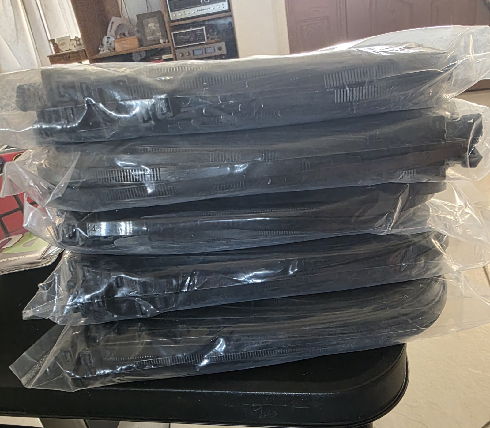 5 Packs of 60, 15.7 in Black Nylon Cable Ties 0.3 width 7.5×400, 200 lbs ten