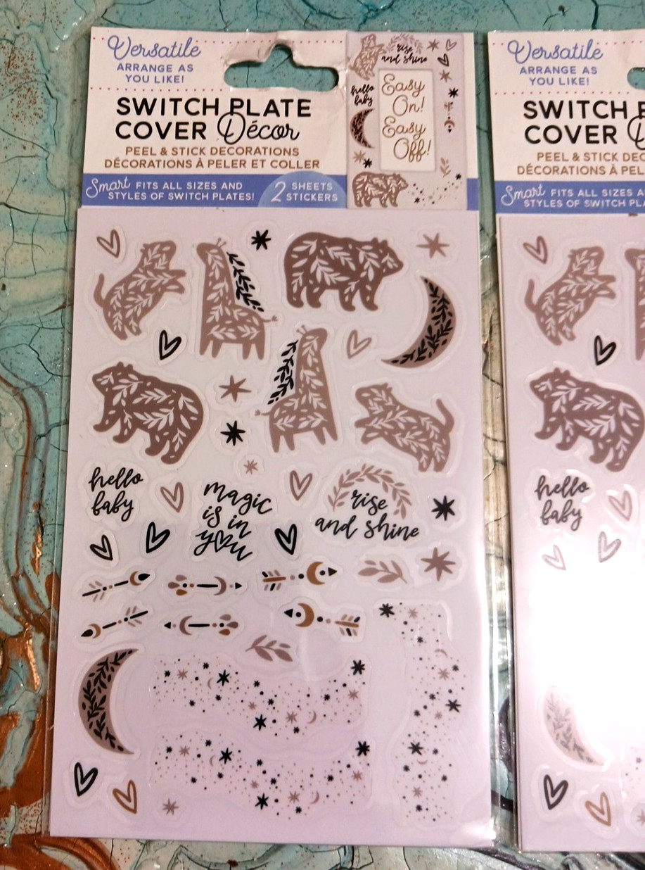 Switch Plate Cover Decor. decorative peel and stick vinyl stickers. Hello baby +
