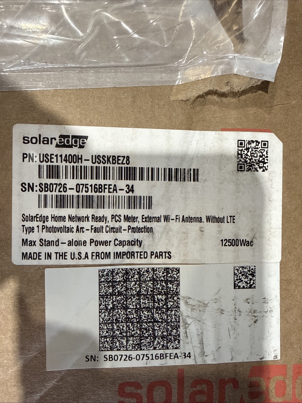 SolarEdge USE11400H-USSKBEZ8 Home Hub Inverter 11.4kW Single Phase 240V