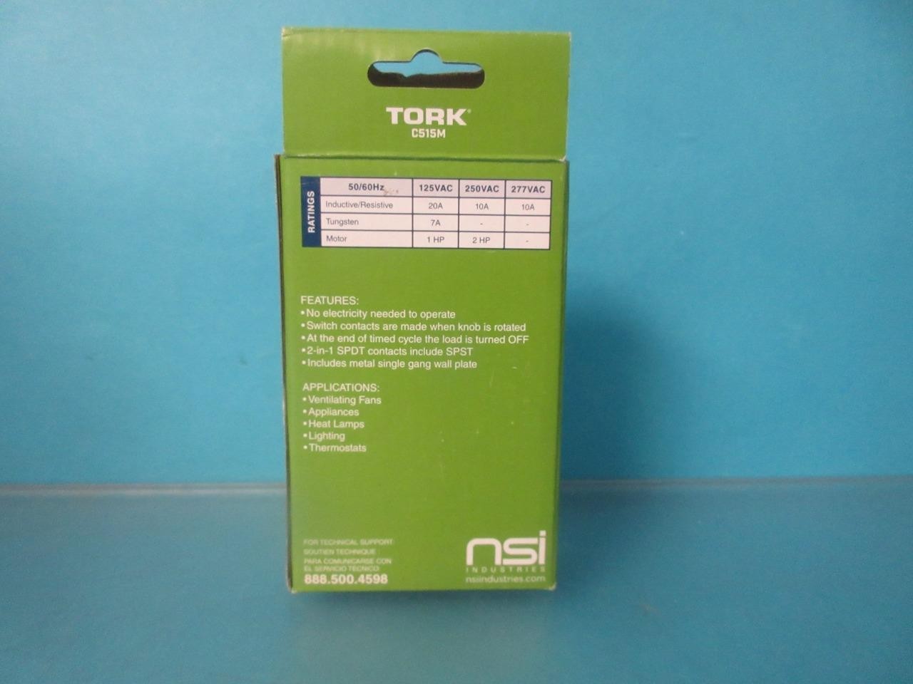 NSI TORK SPRING-WOUND AUTO OFF TIMER RANGE 0 TO 15 MIN C515M IN WALL INDOOR