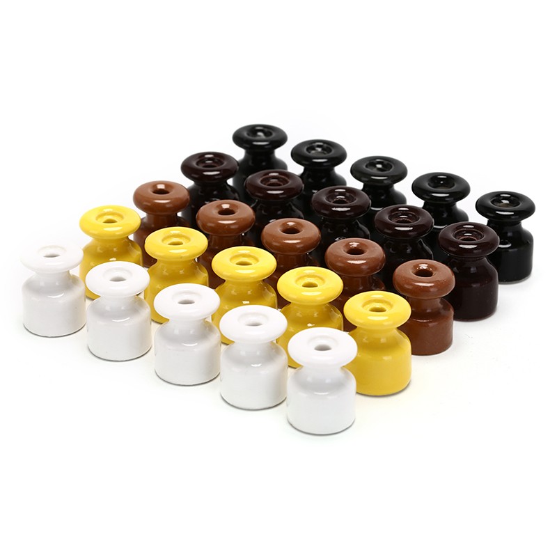 5Pcs/lot Porcelain Insulator for Wall Wiring Ceramic Insulators: F6