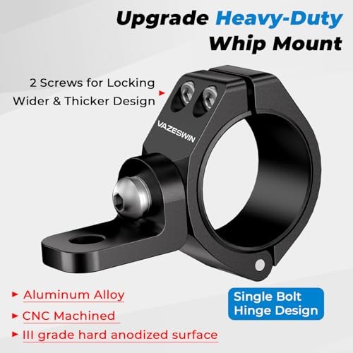 2PCS Thickened Whip Light Mounts for 1.5″/1.75″/1.85″/2″/2.1″ Rail |