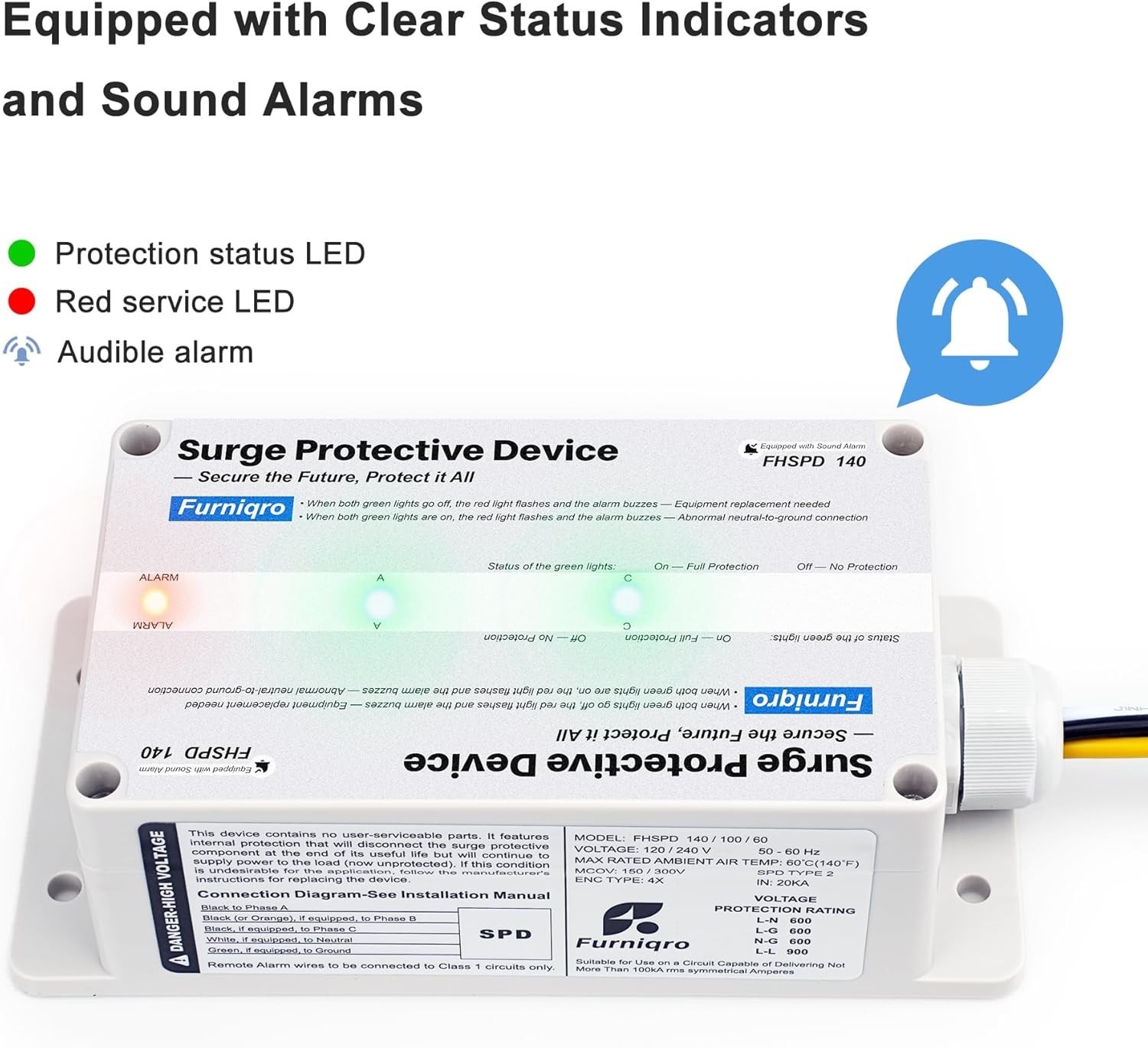 140 Whole House Surge Protector FS140 Whole House Surge Protection Device Rated