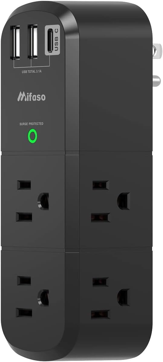 Compact 9 in 1 USB Power Strip with Rotating Plug – Ideal for Home & Travel