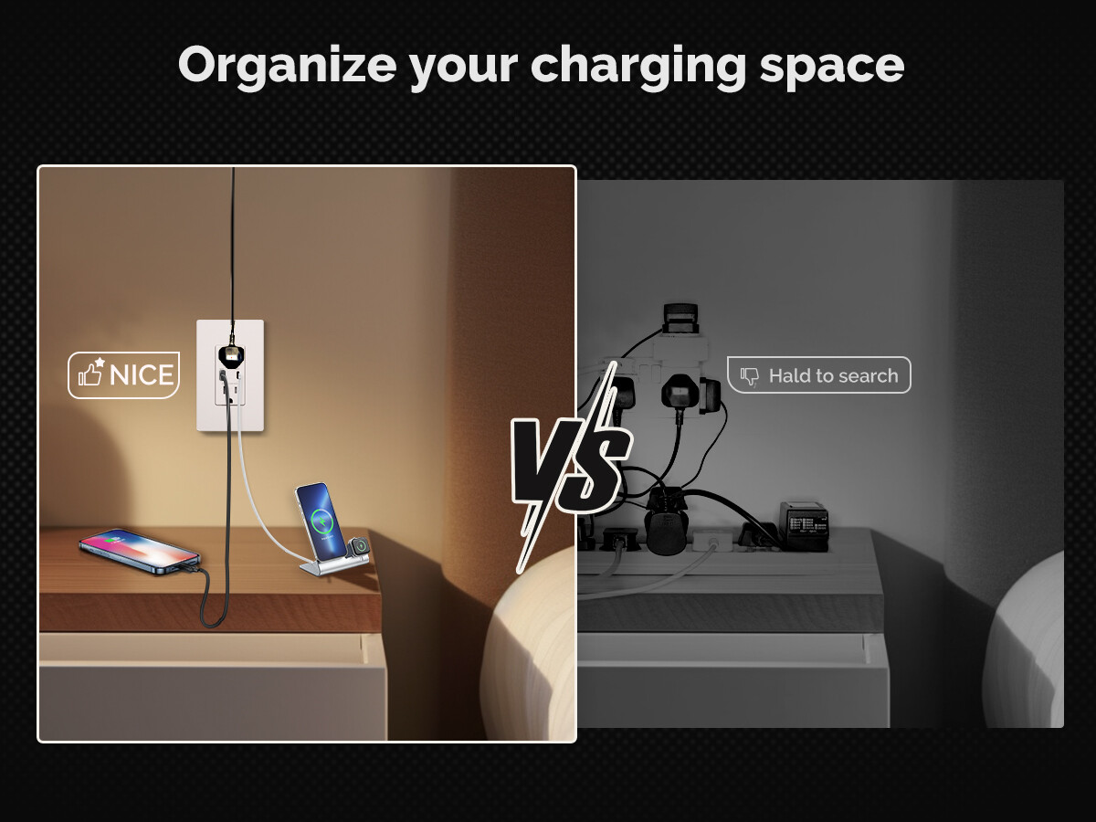 MOES Wall Electrical Outlet 65W 2 USB Type C 15A PD3.0 Fast Charging Receptacle