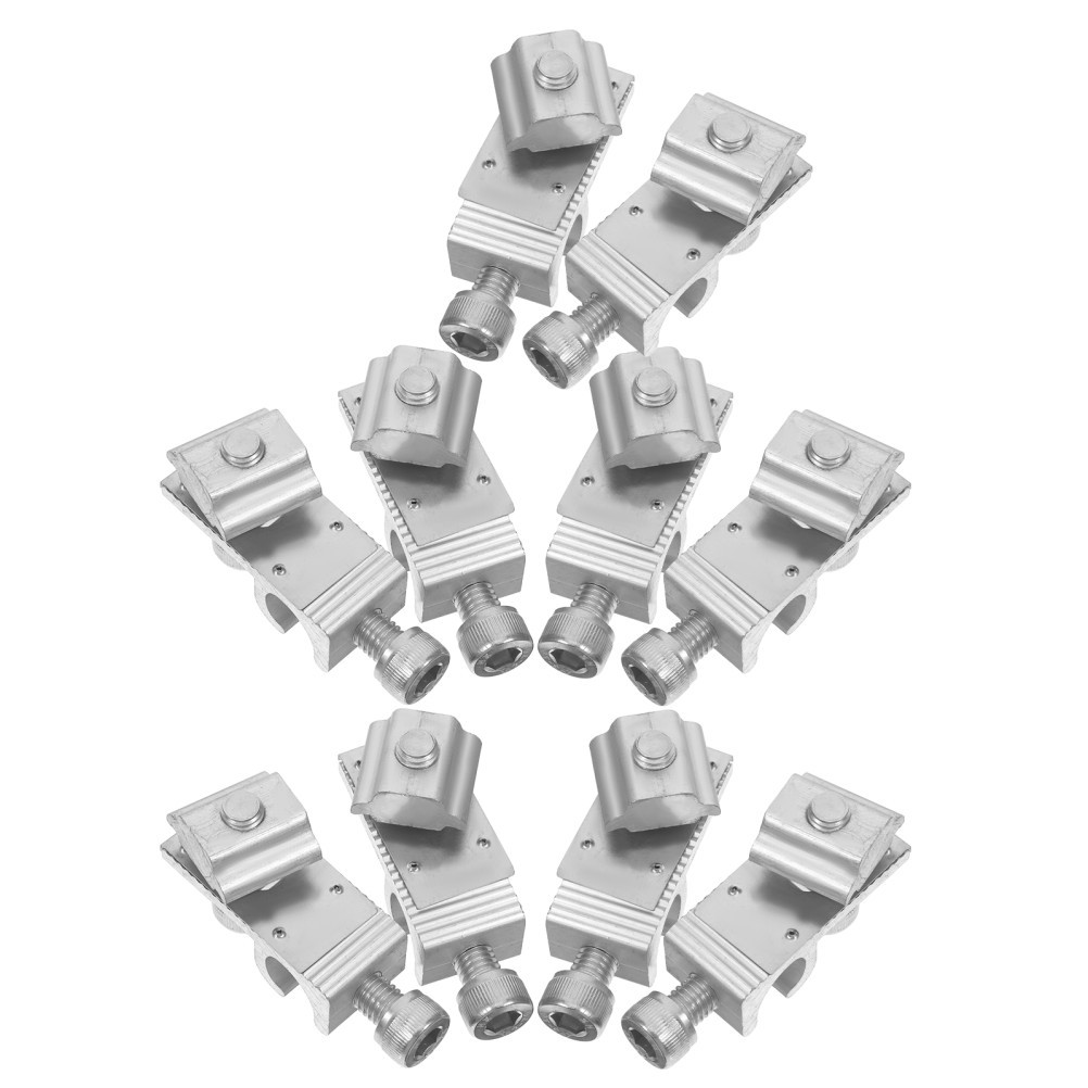 10Pcs Aluminium Alloy Solar Panel Grounding Buckle Terminals Durable