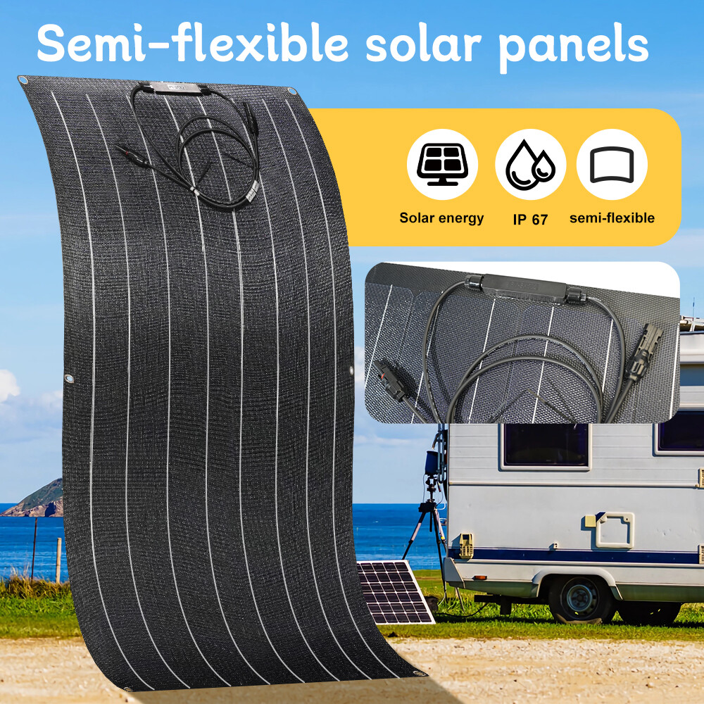 300W Watt Flexible Solar Panel 12V/18V Mono Home RV Roof Camping Off-Grid Power
