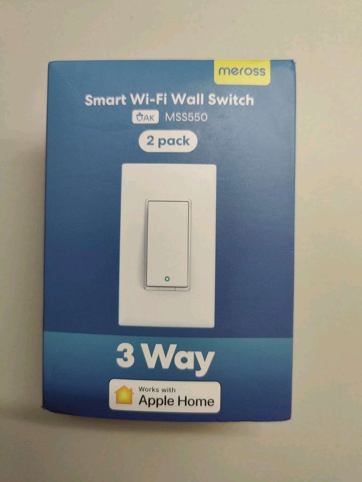Meross MSS550 3 Way Smart WiFi Wall Switch 2 pack – Apple Homekit, Alexa, Google