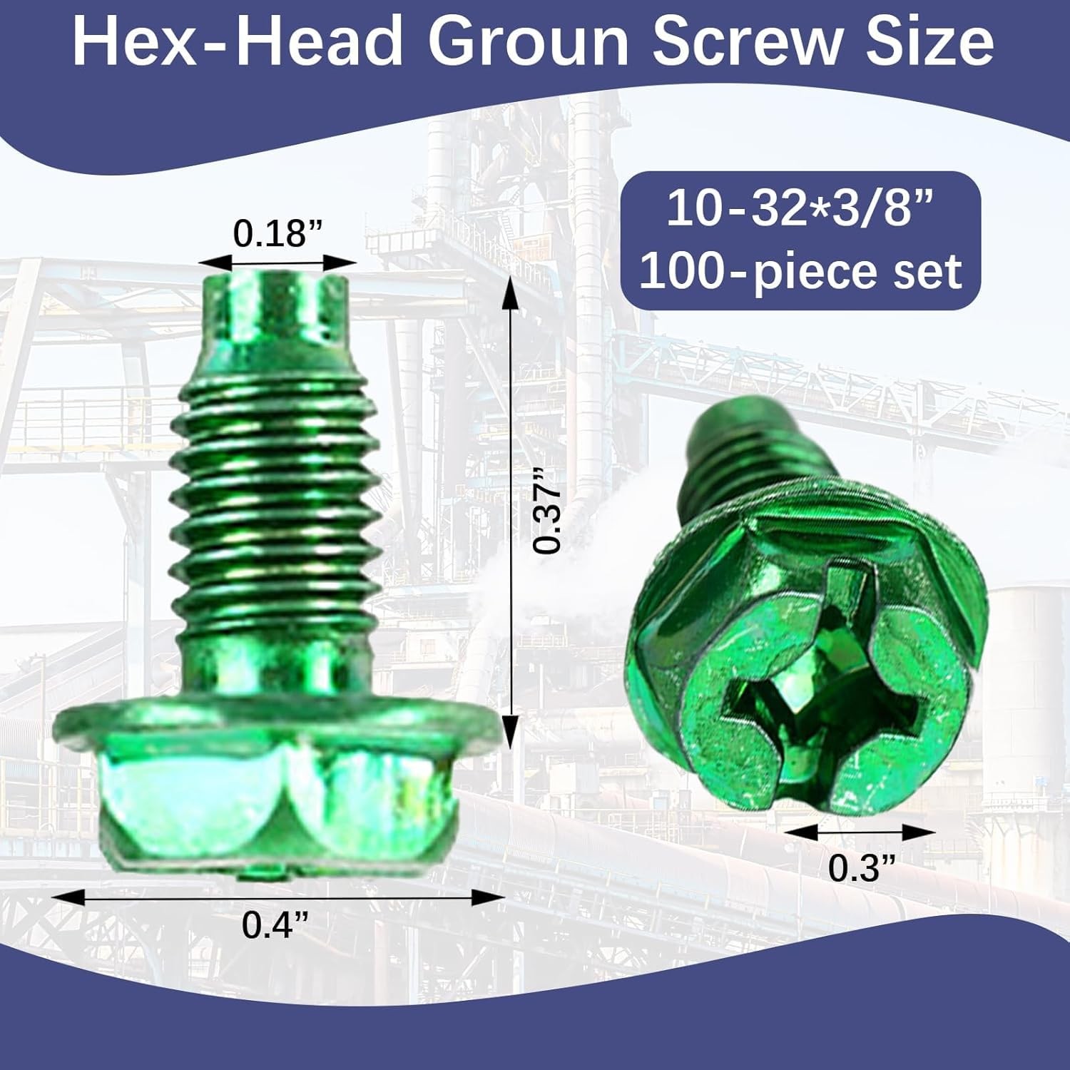 100 PCS Ground Screw, Electrical Panel Screws, Ground Screws for Electrical B…