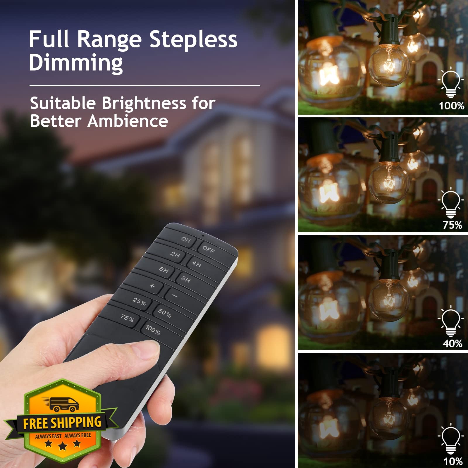 Comyan Outdoor Dimmer 2 Outlets