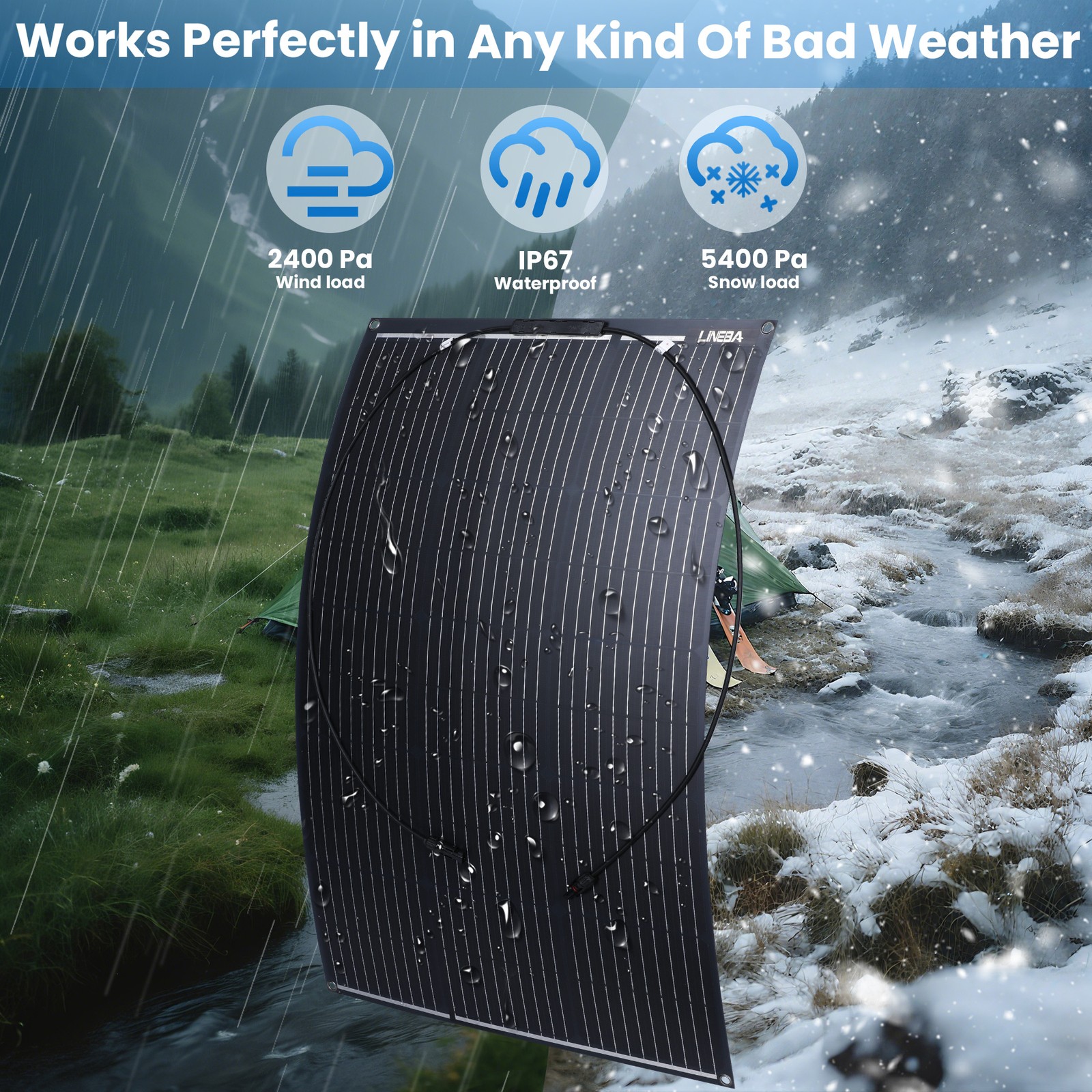 12V 600W Watt Monocrystalline Solar Panel RV Camping Home Off Grid Caravan Boat