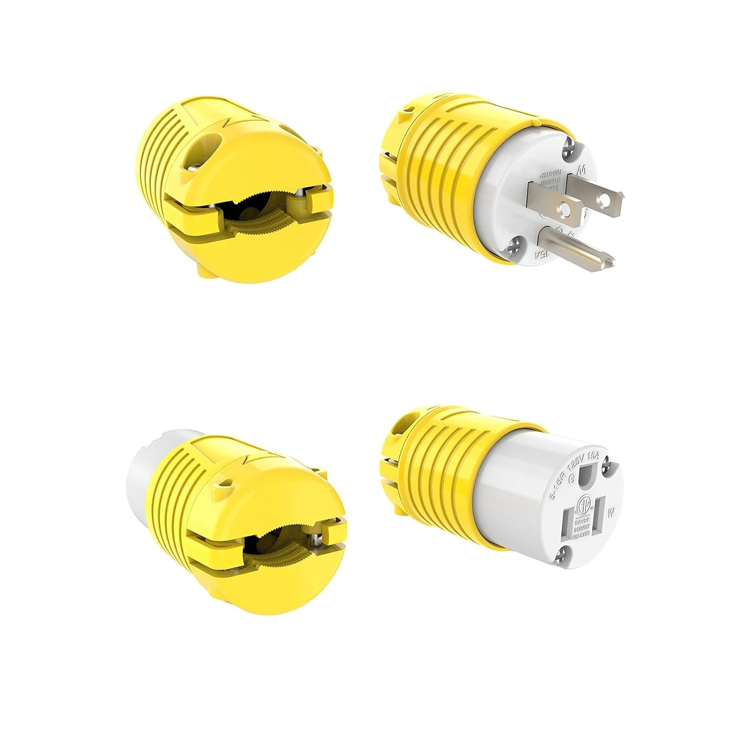 Heavy Duty Plug And Connector Set 15A 125V 6 Pack RVGUARD