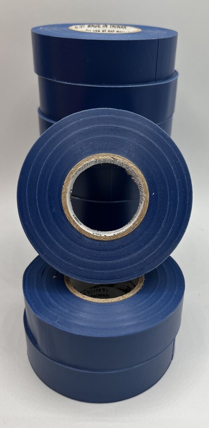 Vinyl PVC Electrical Tape 3/4Inx60Ft-Green, Red, Orange, Yellow, Blue,Brown,Gray