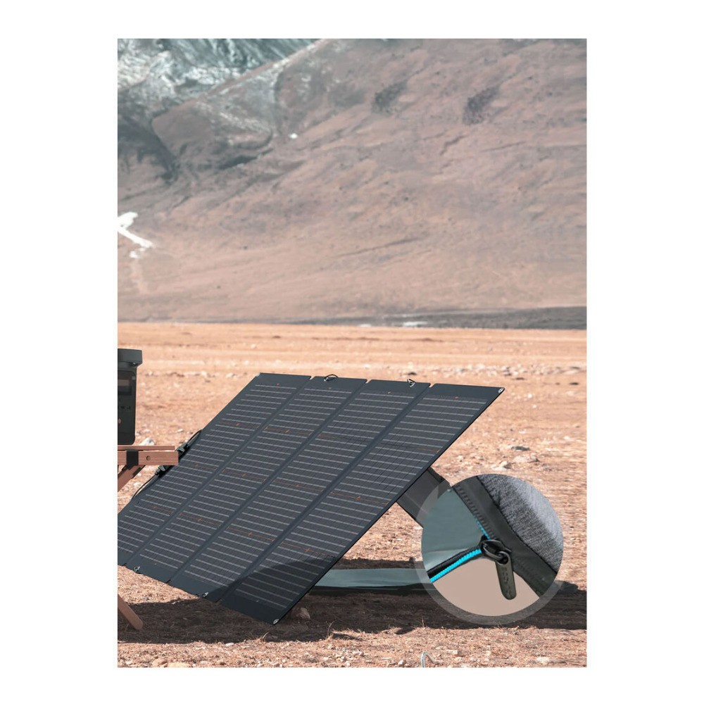 EcoFlow 220W Bifacial Portable Solar Panel IP68 Water-Resistant (Black)