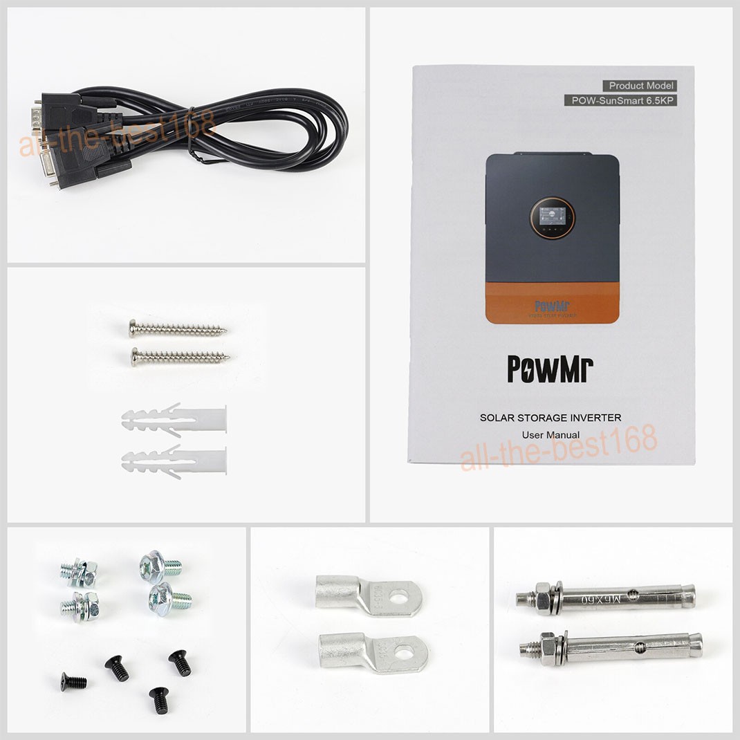 6500W 48V Split Phase Solar Inverter 140A MPPT 120/240V Parallel Ready