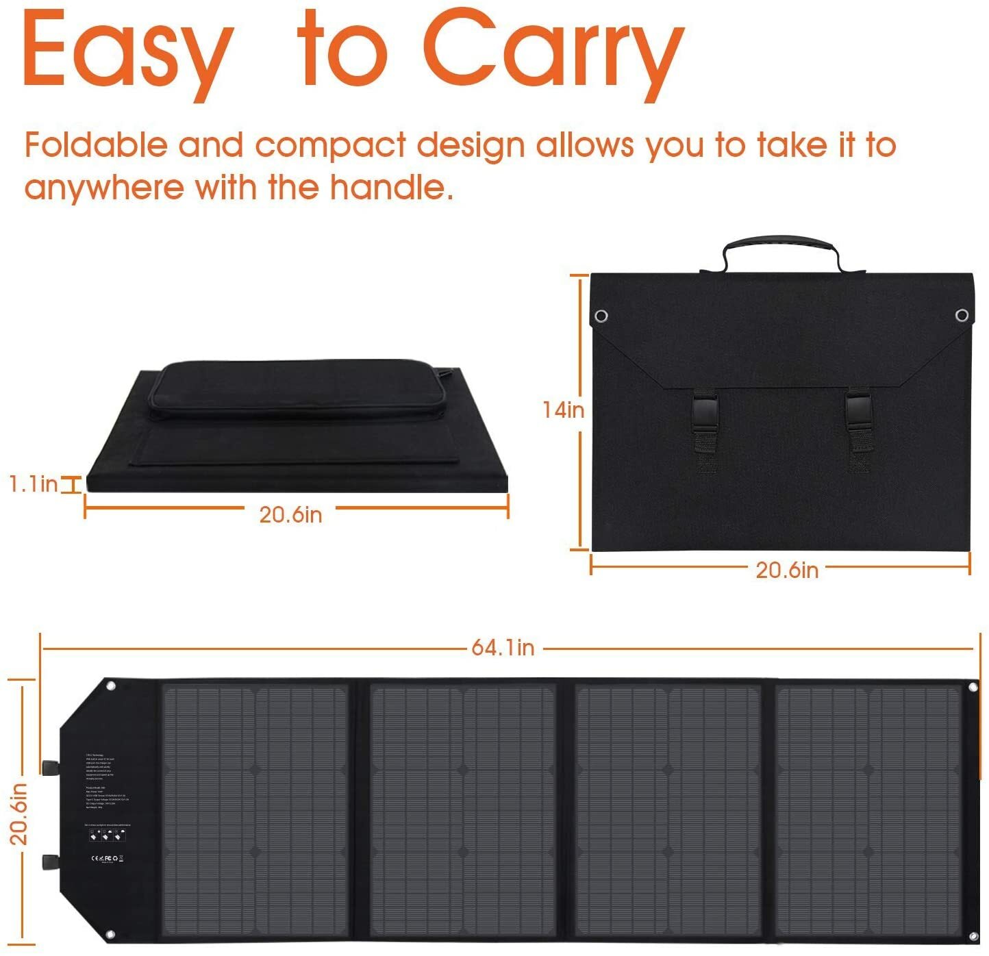 100W Foldable Solar Panel Charger