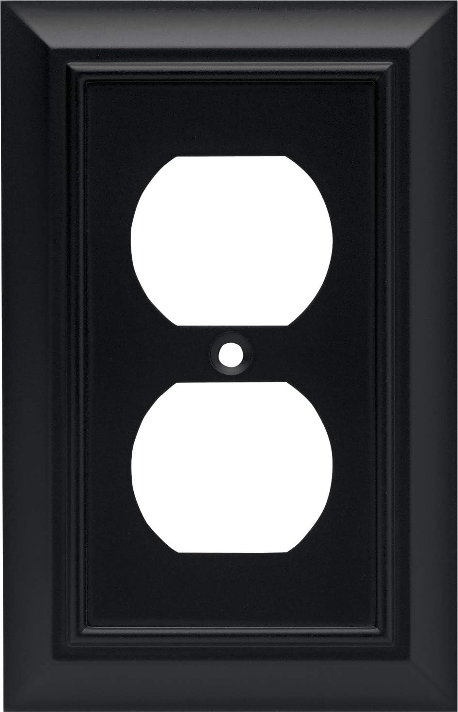 Architectural (1-Pack) Outlet Covers Matte Black 1-Gang Wall Plate Single Dup…