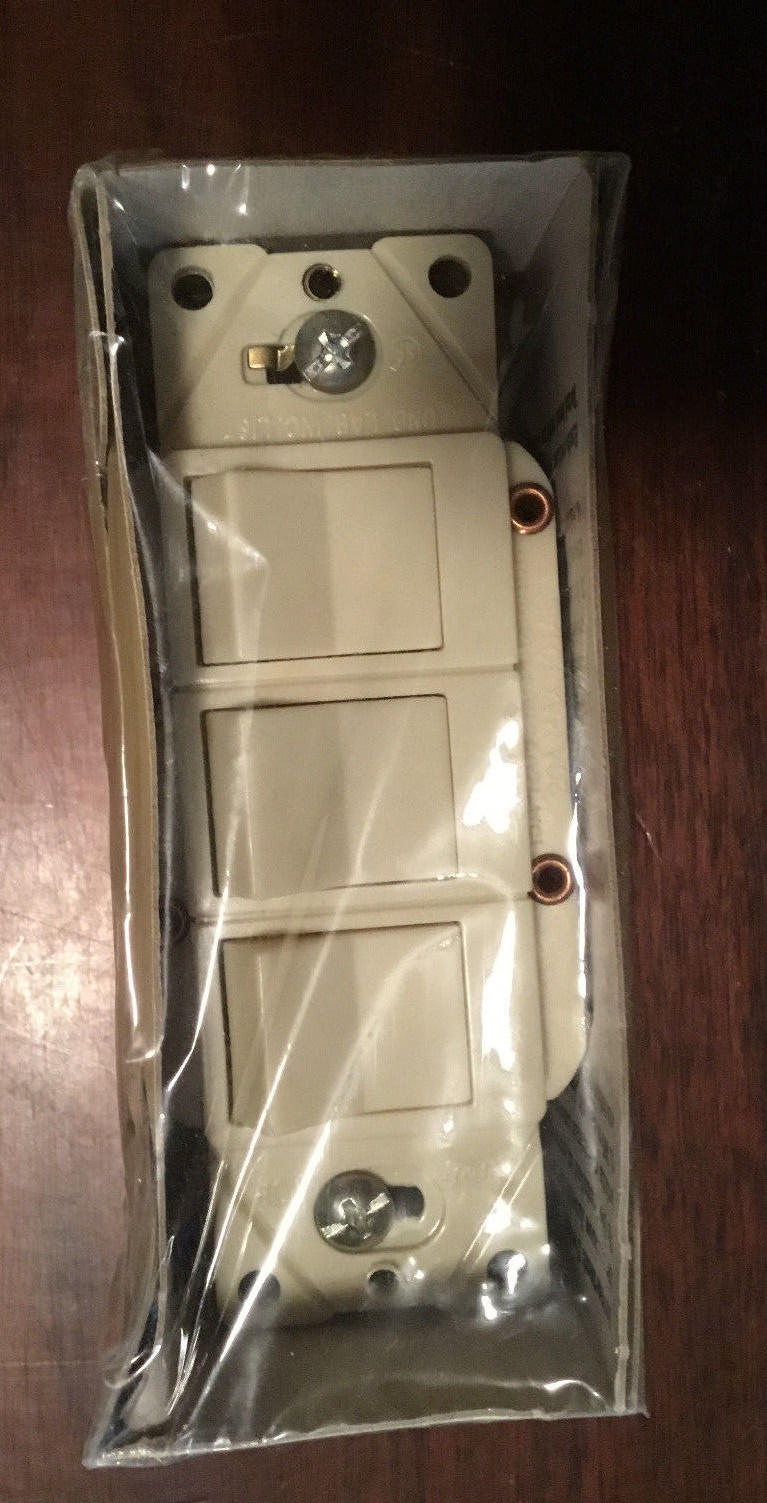 Eagle 3283v-Box Triple Switch Decorator Combination – Ivory – Set of 2