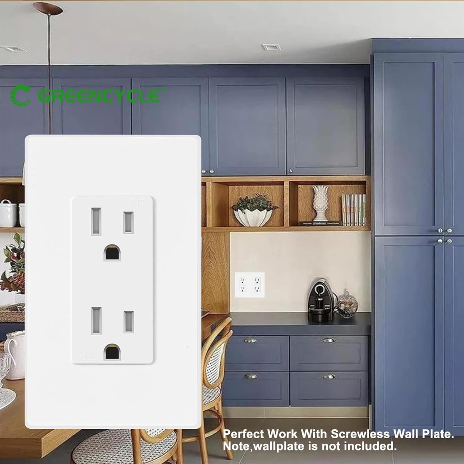 20Pk Tamper Resistant Outlet Electrical Wall Outlet 15Amp 110V Outlets UL Listed