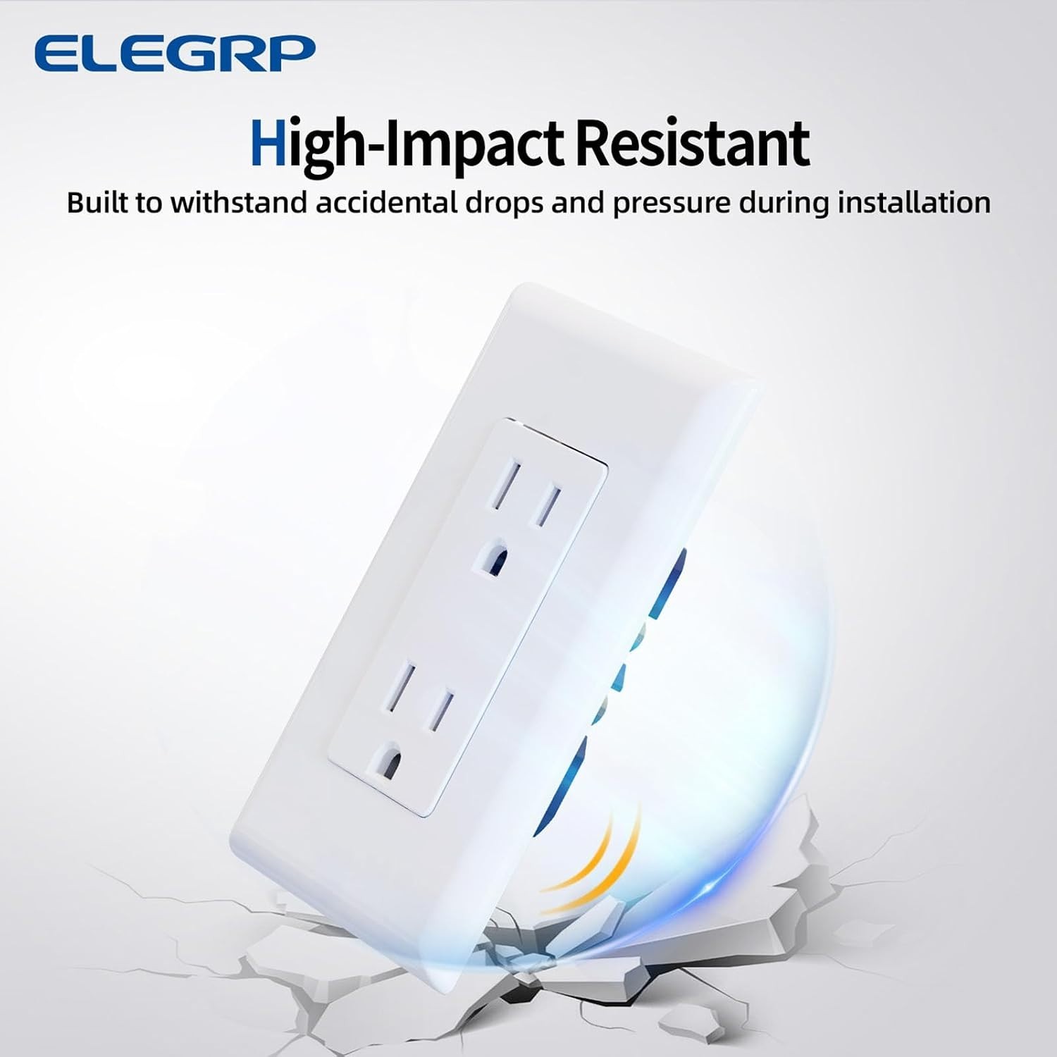 High-Quality 20 Pack Wall Outlet Glossy White