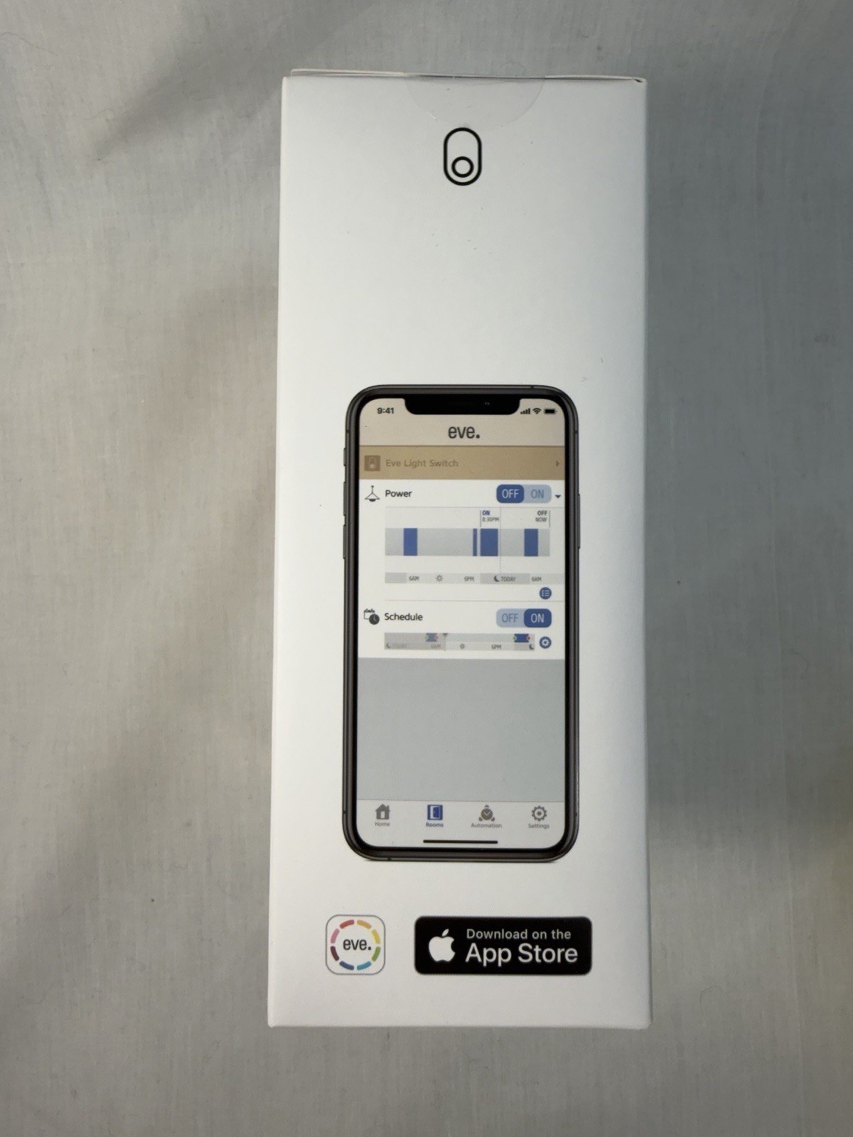 Eve Light Switch App-Controlled Wireless Decorator White Apple HomeKit 15A