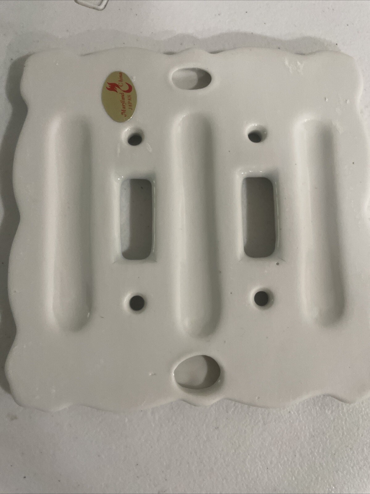 Vtg Maryland China White Fine Porcelain Light Switch Wall Plate Japan Lot Of 6