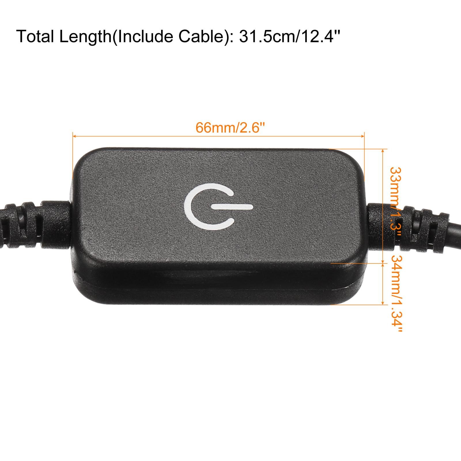 LED Touch Inline Dimmer 5V 3A USB Touch Rope Control Switch, Black
