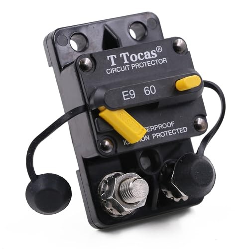 E9 3/8″ Stud 60 Amp Circuit Breaker, Surface Mount, 12V – 60A 3/8″ Studs Mount