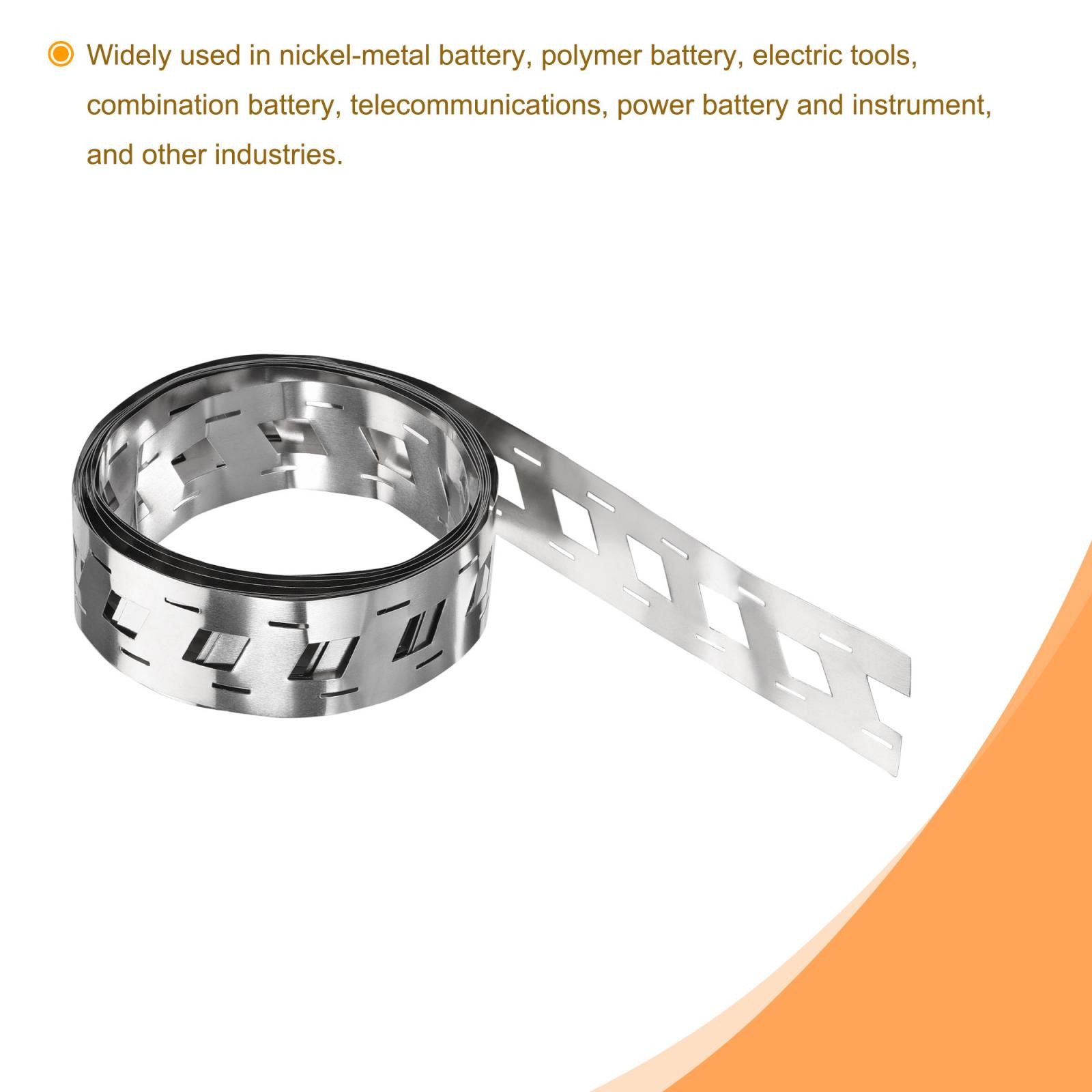 2pcs Pure Nickel Strip Connecting Plate Tape 6.6ft 25.5mm x 0.15mm for Battery