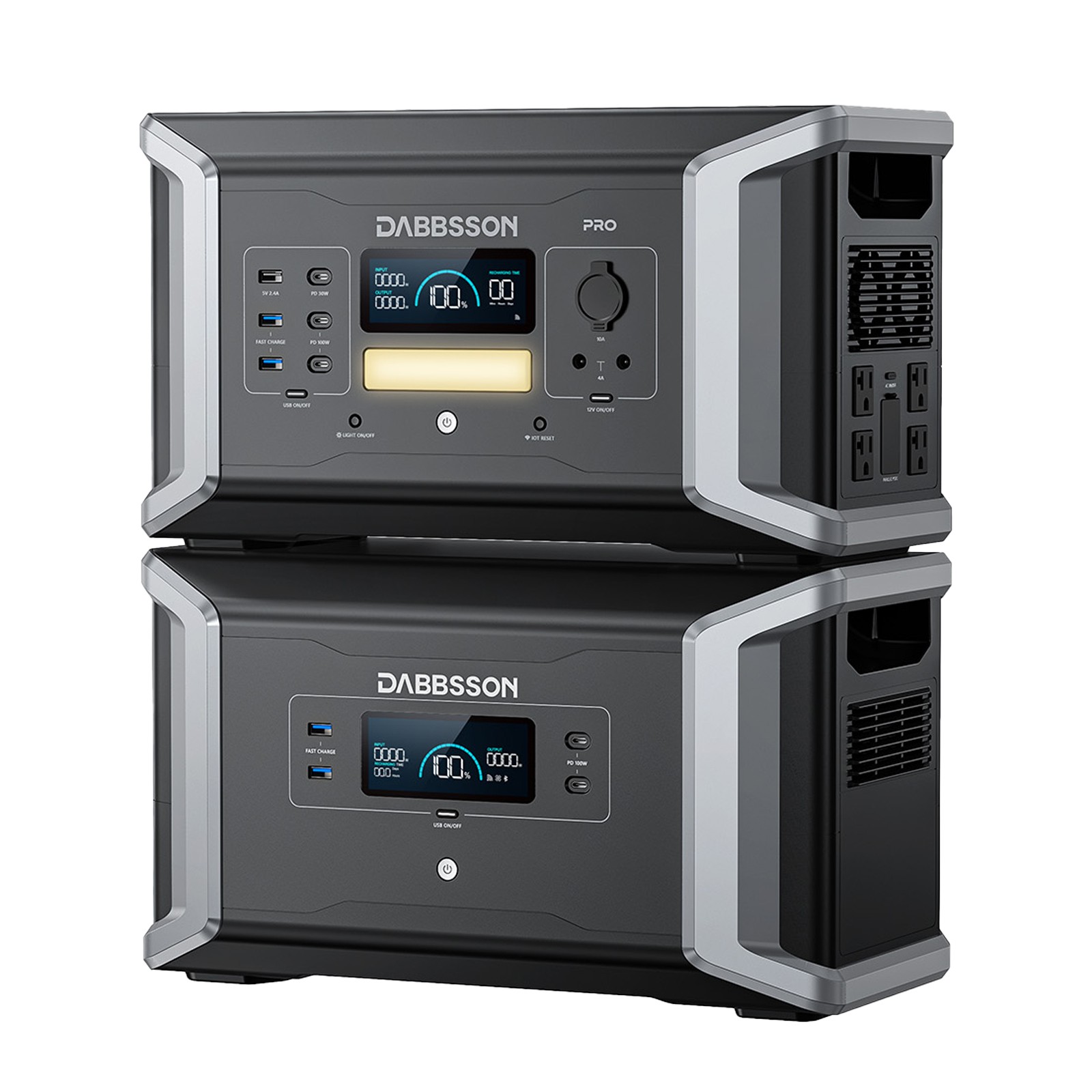 Dabbsson 3072Wh 2400W Power Station LiFePO4 w/ Extra Battery for Home Camping