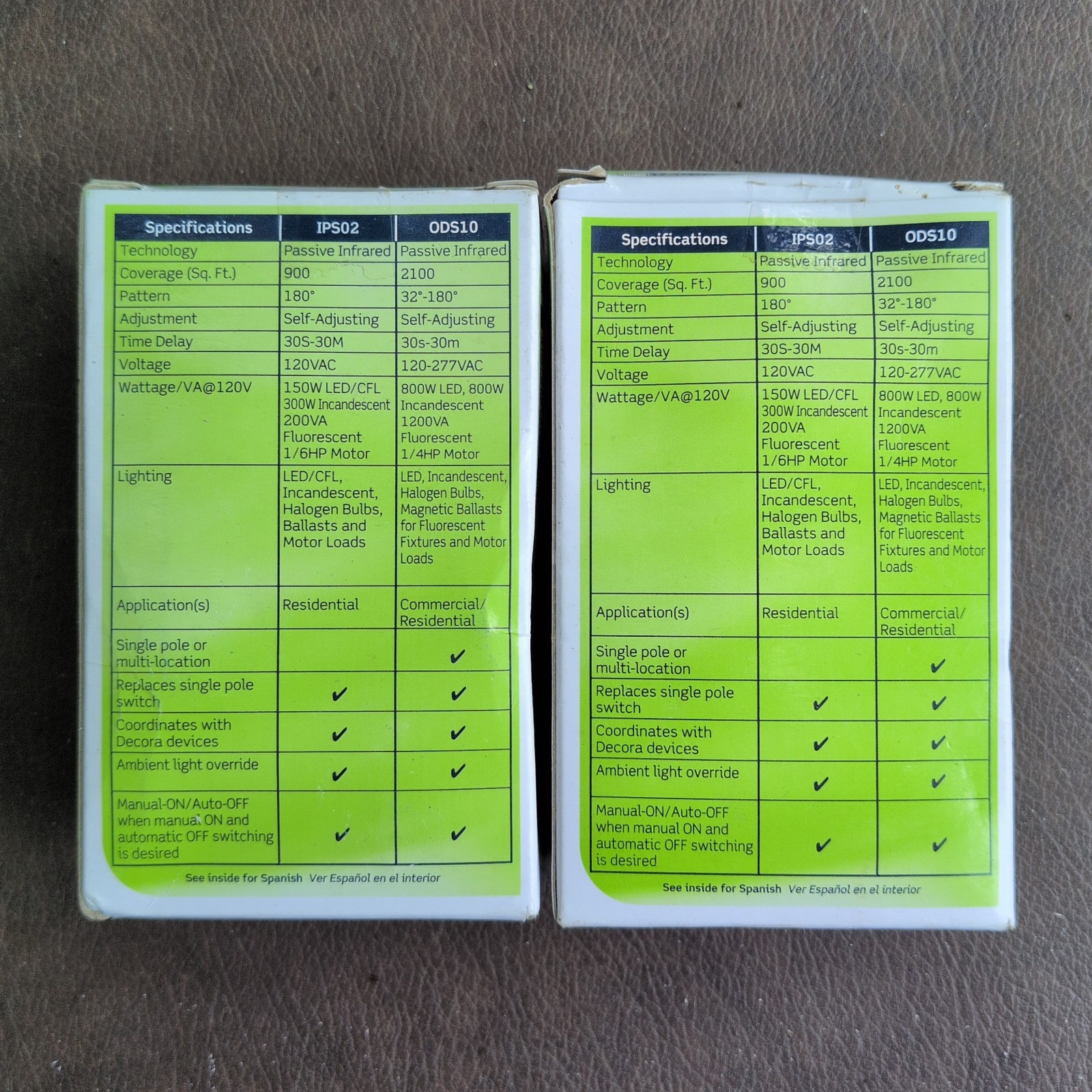 Occupancy Sensor, PIR, Wall Switch, 2100SF, 120-277V, White, Decora