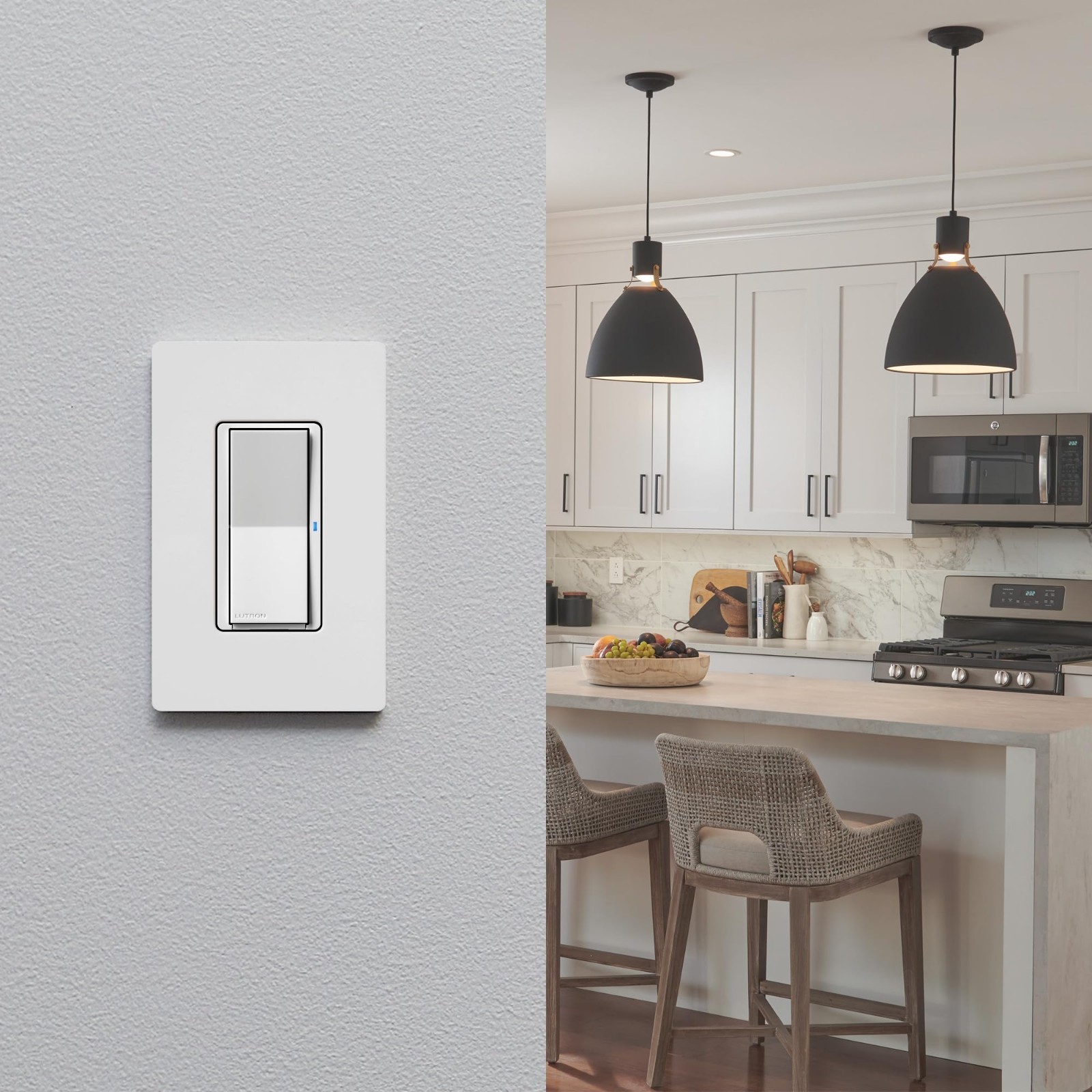 Smart Remote Control for Caseta Switches/Dimmers – On/Off Paddle, Black