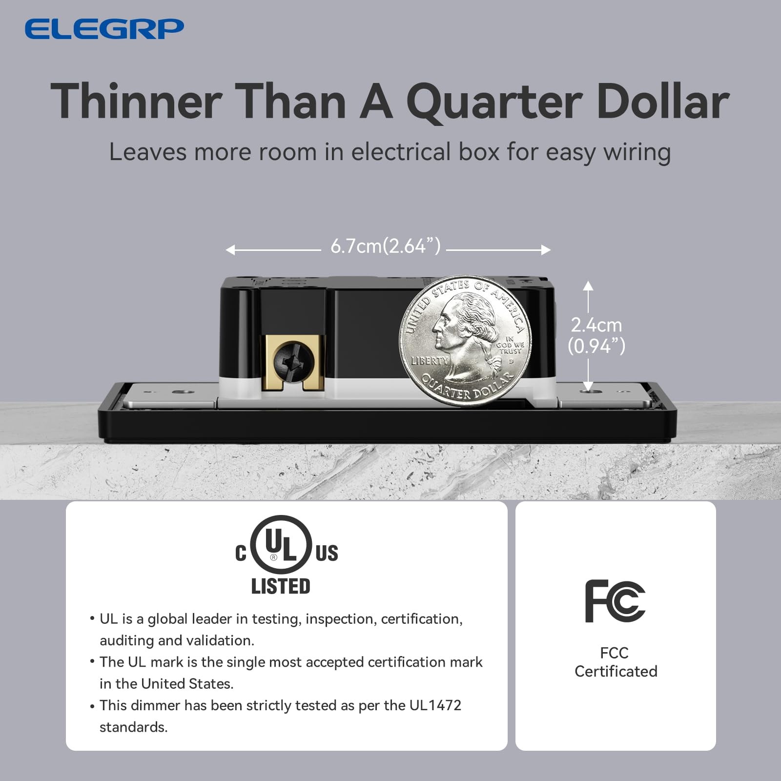 ELEGRP Digital Dimmer Light Switch for 300W Dimmable LED/CFL Lights and 600W …