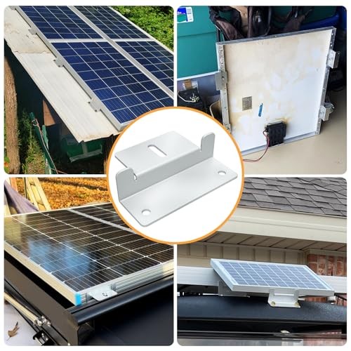 32 Units Solar Panel Mounting Z Brackets Lightweight Silver 32 Units Z Brackets